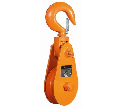 Блок шкивовый однорольный усиленный с крюком модель LH