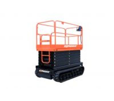 Самоходные ножничные подъемники на гусиничном ходу (управляемые с платформы)