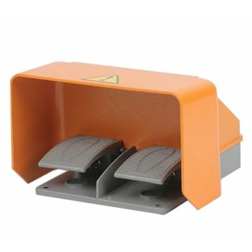 Педаль-выключатель, кнопка-педаль YDT1-18 двойная с защитной крышкой, 220В, 6А