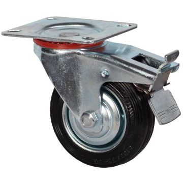 Колесо промышленное поворотное с тормозом 125 мм - SCb 55
