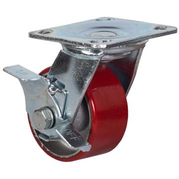 Колесо большегрузное поворотное  с тормозом 100 мм - SCpb 42