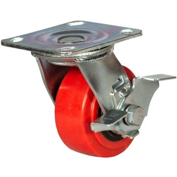 Колесо большегрузное поворотное  с тормозом 155 мм - SCpnb 63