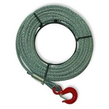 Трос с крюком для лебедки, КК к МТМ 5,4 т 30 м,  20 мм