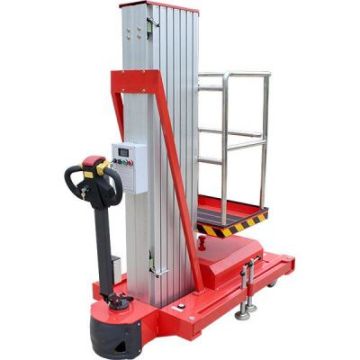 GROST Single Mast Drive 125-9 AC/DC Самоходный телескопический подъемник с питанием от аккумуляторов.